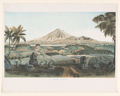 Volcan Sumbing à Java (série: Atlas de Java) - Carl Wilhelm Mieling (possibly)