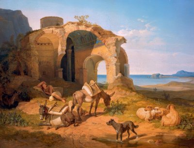 Paysage avec la ruine d