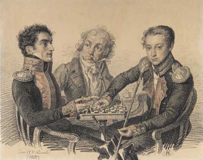 Comte Zakhar Semjonovich Kherkheulidze 1797-1856, Baron Alexei Ivanovich Cherkasov 1799-1855 - Carl von Hampeln