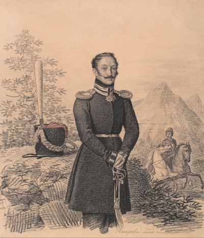 Portrait de Fiodor Alexandrovitch Bekovitch-Tcherkasski 1791-1833, 1822 - Carl von Hampeln
