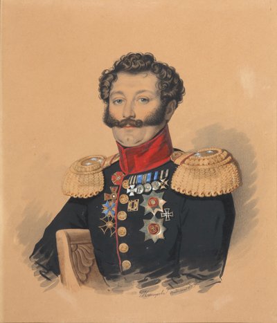 Portrait du Prince Stepan Alexandrovich Khilkov 1785-1854, après 1832 - Carl von Hampeln