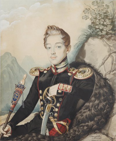 Portrait de Vassili Petrovitch Milioukov 1814-1872, 1839 - Carl von Hampeln