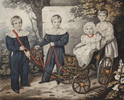 Portrait des enfants Talyzin, début des années 1830 - Carl von Hampeln
