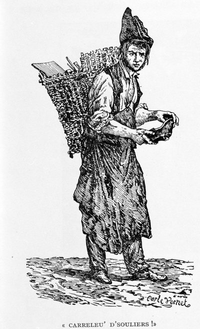 Un cordonnier, gravure de Carle Vernet - Carle (after) Vernet