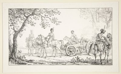 Artillerie en marche - Carle Vernet