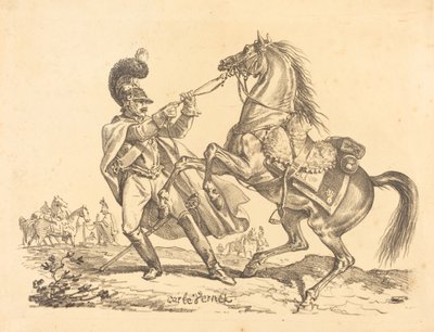 Cuirassier retenant son cheval qui se cabre - Carle Vernet