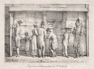 Atelier de lithographie Delpech, vers 1818 - Carle Vernet