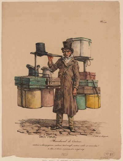 Le vendeur de boîtes à chapeaux de 