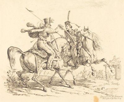 Hussard frappant un Cosaque - Carle Vernet