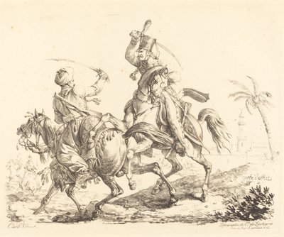 Hussard frappant un mamelouk - Carle Vernet