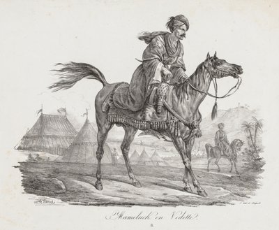 Grande suite de chevaux : Mameluck monté, vers 1818 - Carle Vernet