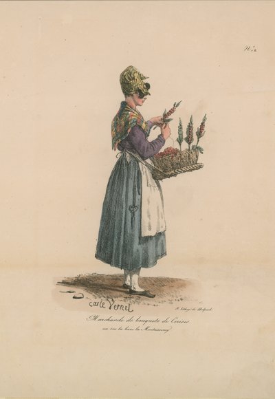 Marchande de bouquets de cerises - Carle Vernet