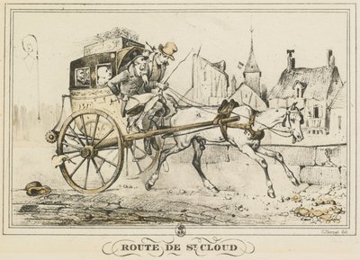 Scènes de la vie quotidienne, Route et Chemins : Route de Saint-Cloud - Carle Vernet