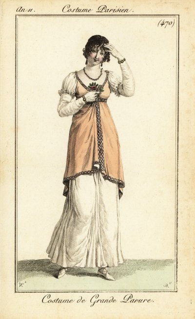 Femme en costume très formel, Paris - Carle Vernet