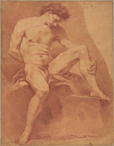 Un nu masculin assis - Carle van Loo