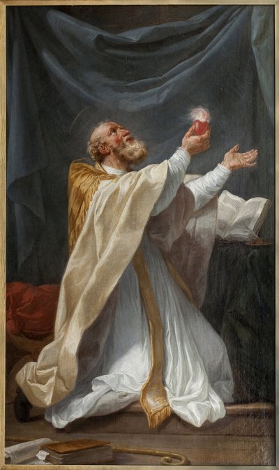 Saint Augustin en extase avec son cœur enflammé - Carle van Loo