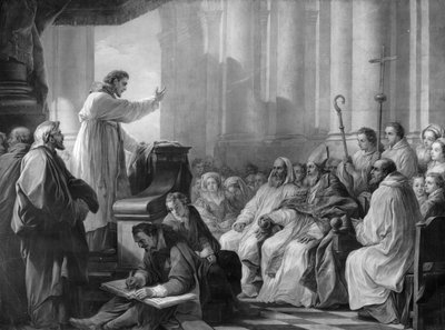Saint Augustin prêchant devant Valère, Évêque d