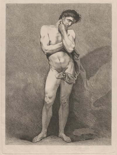 Homme debout dans une pose pensive - Carle van Loo