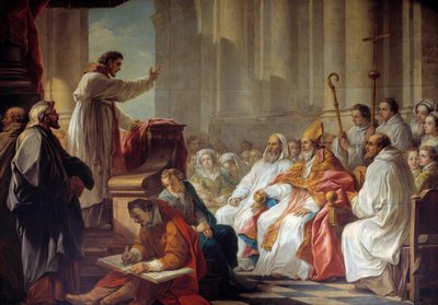 La prédication de Saint Augustin (354-430) devant Valère, évêque d