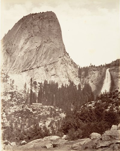 Cap de la Liberté et Nevada Fall, Yosemite, vers 1872, imprimé vers 1876 - Carleton E. Watkins.