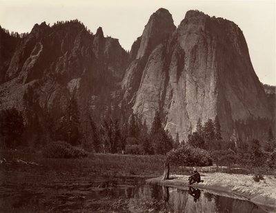 Cathedral Rocks, Yosemite, vers 1872, imprimé vers 1876 - Carleton E. Watkins.