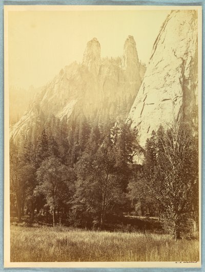 Les Flèches de la Cathédrale, Yosemite - Carleton E. Watkins