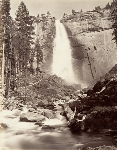 Nevada Fall, 700 pieds, Yosemite, vers 1872, imprimé vers 1876 - Carleton E. Watkins.