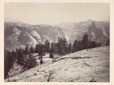 Les Dômes, depuis les Sentinel Domes, Yosemite, vers 1865-1866 - Carleton E. Watkins