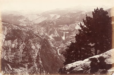 Chutes Vernal et Nevada depuis Glacier Point - Carleton E. Watkins