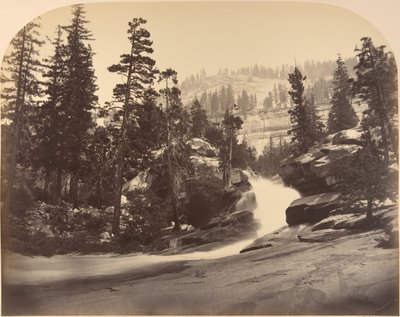 Cascade, Nevada Fall à gauche, vue au-dessus de Vernal Fall, 1861 - Carleton Emmons Watkins