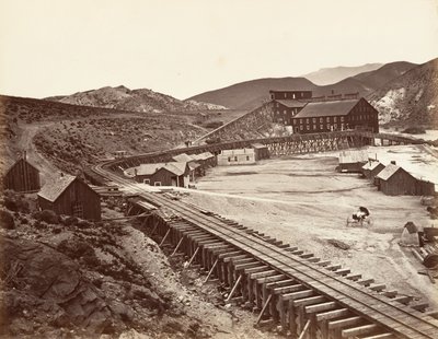 Eureka Quartz Mill et Flume, Nevada - Carleton Emmons Watkins