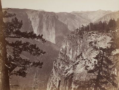 Première vue de la vallée de Yosemite depuis le sentier de Mariposa, 1865-66 - Carleton E. Watkins