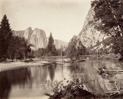 Vue plongeante sur la vallée de Yosemite, vers 1872, imprimé vers 1876 - Carleton Emmons Watkins
