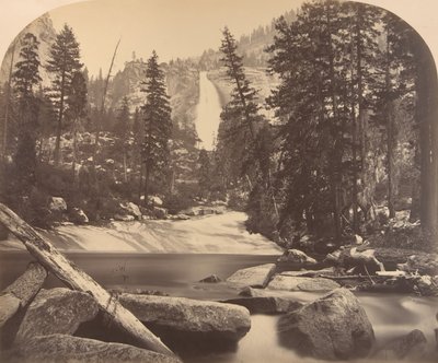 Chute Nevada, 700 pieds, 1861 - Carleton Emmons Watkins