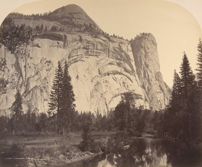 North Dome à gauche - Royal Arches - Washington Column, 1861, Yosemite - Carleton Emmons Watkins