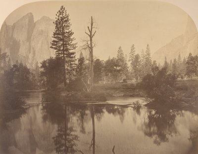 Vue de la Rivière en Aval, Rocher de la Cathédrale à gauche - Carleton Emmons Watkins