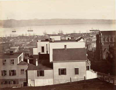 San Francisco, de California et Powell Streets, 1864, imprimé vers 1876 - Carleton Emmons Watkins