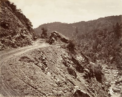 Sulphur Creek et Flume-road vers les Geysers, 1868-70, imprimé vers 1876 - Carleton Emmons Watkins