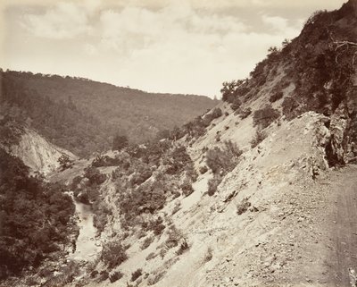 Sulphur Creek et route vers les geysers, 1868-70, imprimé vers 1876 - Carleton Emmons Watkins