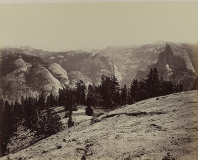 Les dômes depuis Sentinel Dome, 1866 - Carleton Emmons Watkins
