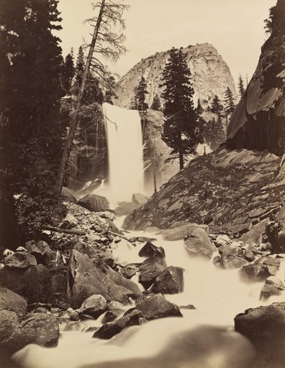 Chute de Vernal, Yosemite, 1865-66, imprimé vers 1875 - Carleton Emmons Watkins