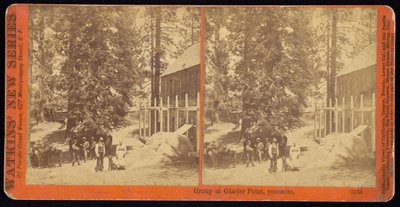 Groupe à Glacier Point, Yosemite - Carleton Watkins