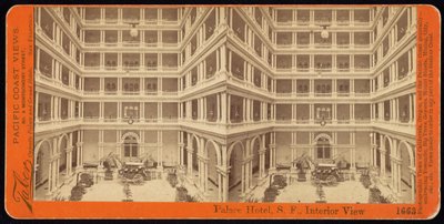 Palace Hotel, S.F., vue intérieure - Carleton Watkins