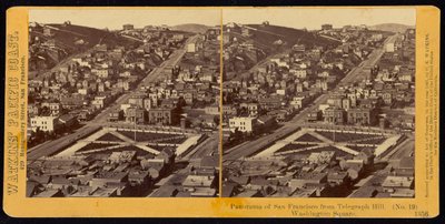 Panorama de San Francisco depuis Telegraph Hill, Washington Square - Carleton Watkins