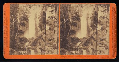 Piwyac, ou la chute Vernal à faible débit, 300 pieds, vallée de Yosemite, comté de Mariposa, Cal - Carleton Watkins