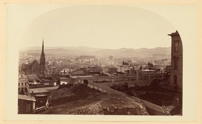 [Vue de la résidence de M. Crocker, Cal St. Hill, en regardant vers le sud-est]. - Carleton Watkins