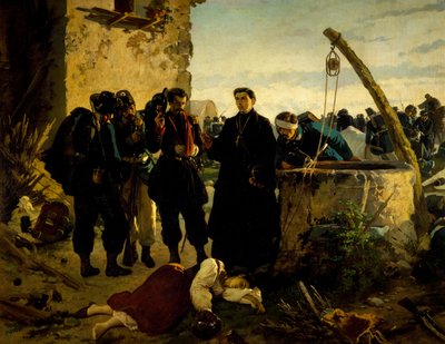 Anna Cuminello retrouvée morte quelques jours après la bataille de San Martino en 1859, par Carlo Ademollo (1825-1911) - Carlo Ademollo