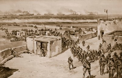 Débarquement des Troupes Italiennes après le Bombardement de Benghazi - Carlo Ademollo