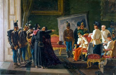 Ugo Bassi et sa sœur Carlotta à la Villa Spada, vers 1866, huile sur toile, par Carlo Ademollo - Carlo Ademollo
