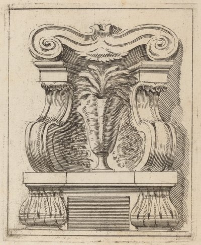 Motif architectural avec un vase - Carlo Antonio Buffagnotti